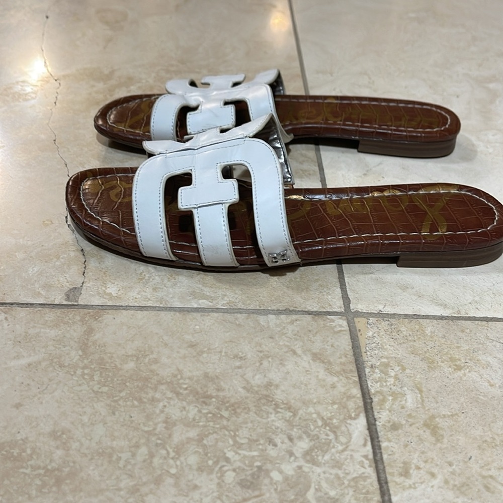 Sam Edelman White and Brown Sandals - Picture 3 of 3